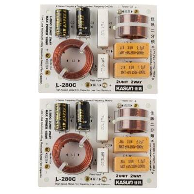 2x 130W Hi-Fi Series Speaker Frequency Divider, 2-Way 2-Unit (2pcs in one packing, the price is for 2pcs)