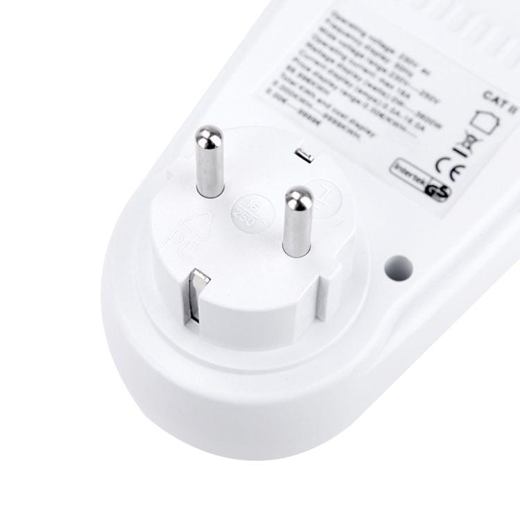 AC 230V 50Hz Max 16A LCD Display Energy Meter Watt Volt Voltage Power Analyzer Automatic Electricity Monitor Analyzer Power, EU Plug