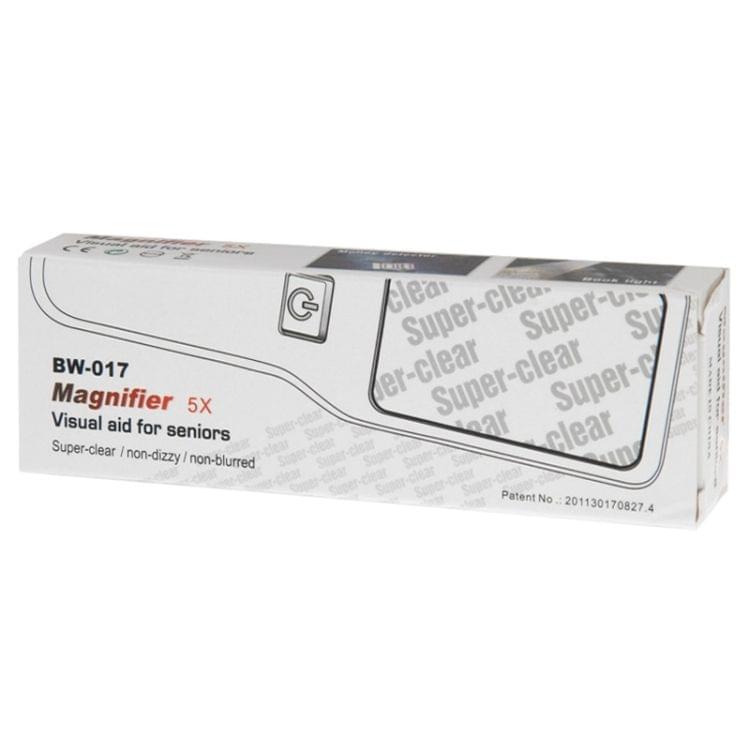 BW-017 5X Visual Magnifier with LED Light for Tablet & Mobile Phone Repair / Aid / Seniors, with Currency Detecting Function, Random Color Delivery