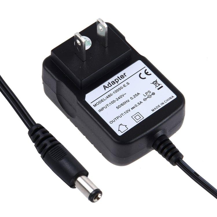 10V Output 500mAh AC / DC Charger for Walkie Talkie, US Plug + 2.5mm Plug(Black)