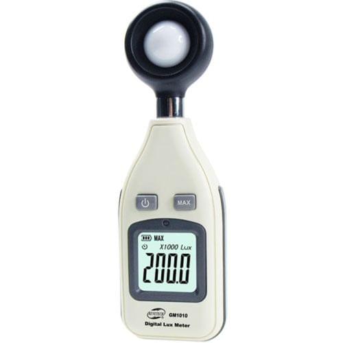 BENETECH Digital Light Lux Meter for Factory / School / House Various Occasion, Range: 0-200,000 Lux (GM1010)(White)