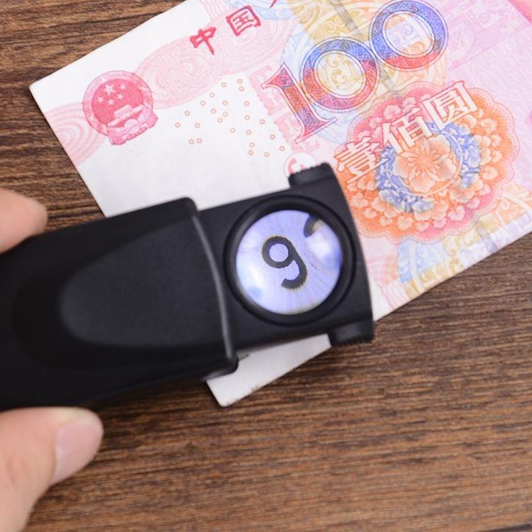 Pull-Type Jewelry Magnifier with LED Light Source(Black)