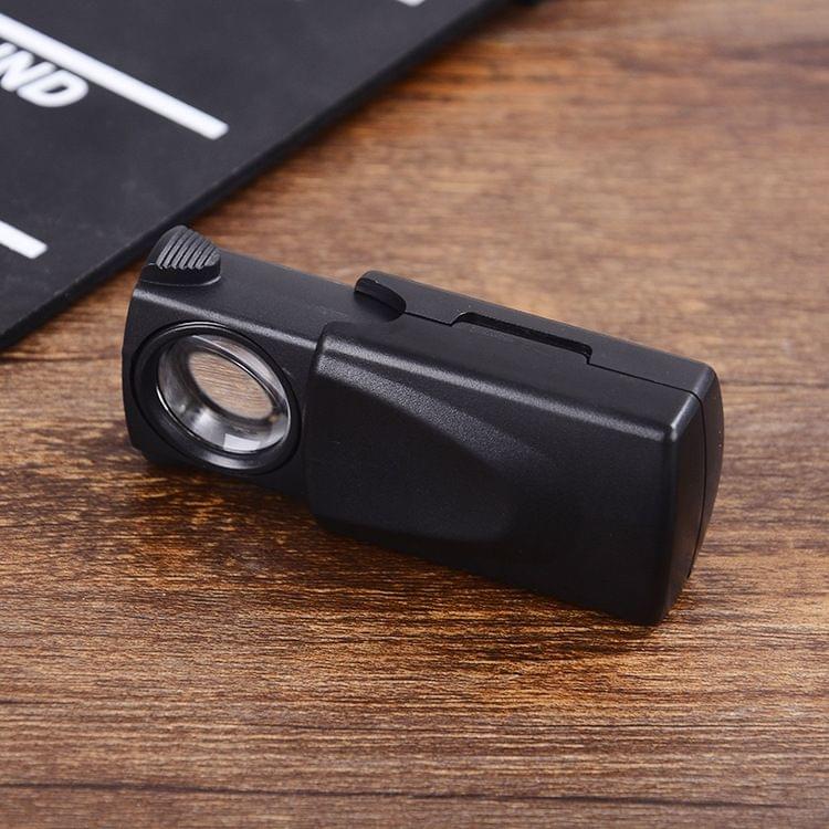 Pull-Type Jewelry Magnifier with LED Light Source(Black)
