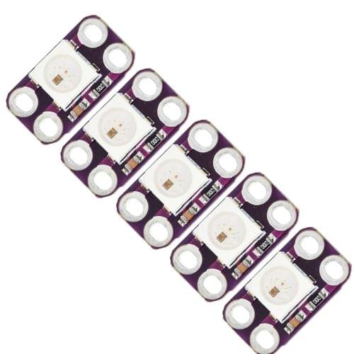 5 PCS LDTR - LB0001 WS2812B RGB LED Light Module - Purple