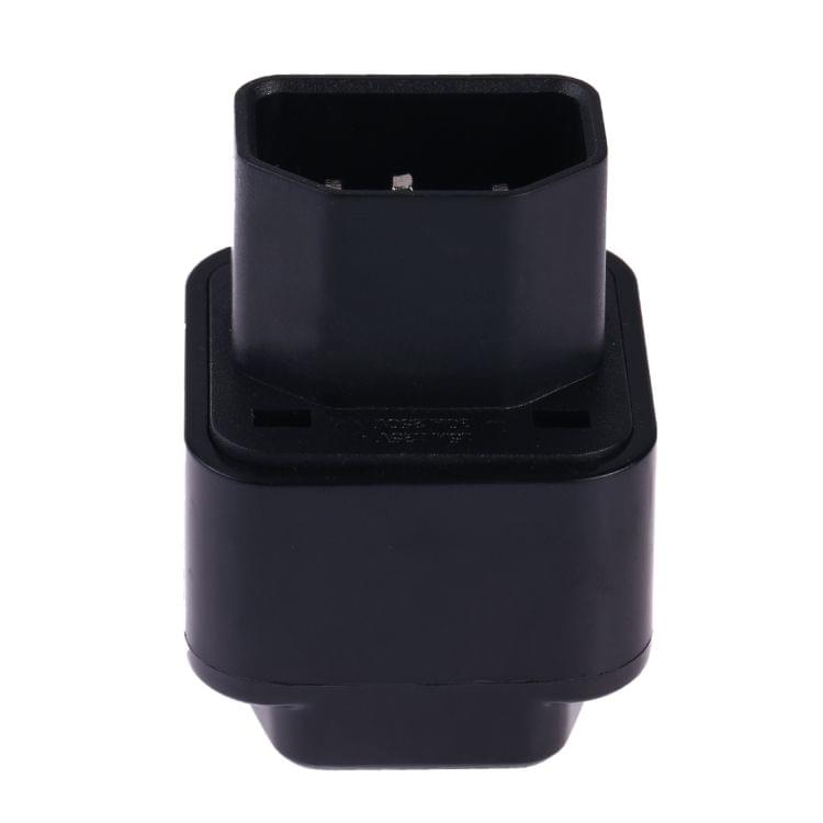Portable Universal Socket to C14 Male Plug UPS PDU APC Computer Server Power Adapter Travel Charger (Black)