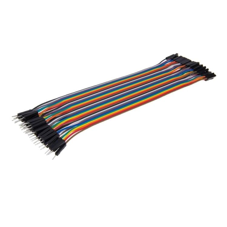 Multicolored 40 Pin Male to Female Breadboard Jumper Wires Ribbon Cable