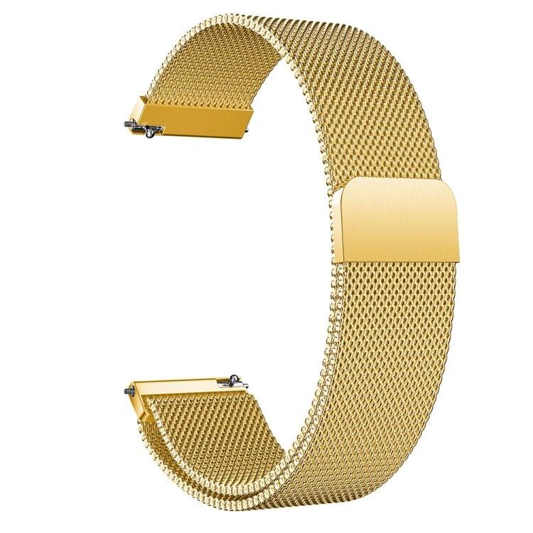 Milanis Magnetic Stainless Steel Mesh Wrist Strap WatchBand for Galaxy Watch Active 20mm (Gold)