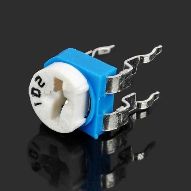 5 PCS 0.1W 50V Horizontal 102 1K Ohm Adjustable Resistor
