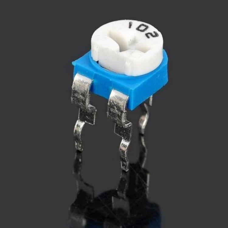 5 PCS 0.1W 50V Horizontal 102 1K Ohm Adjustable Resistor