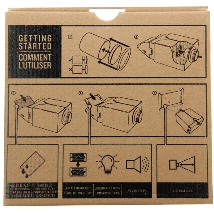 Cardboard Smartphone Projector 2.0 / DIY Mobile Phone Projector Portable Cinema