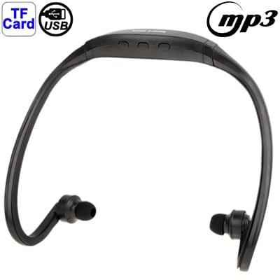 Sport MP3 Player Headset with TF Card Reader Function, Music Format: MP3 / WMA / WAV(Black)