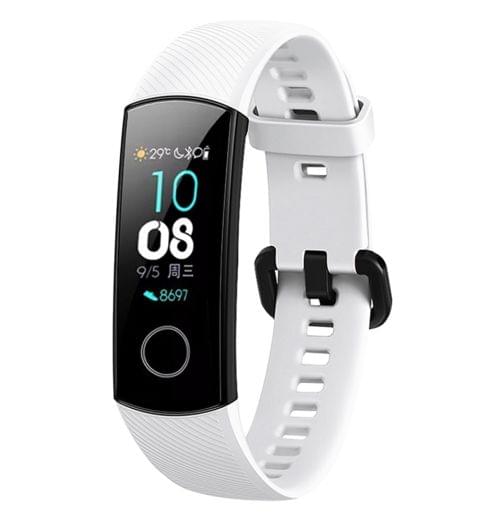 Solid Color Silicone Wrist Strap for Huawei Honor Band 4 (White)