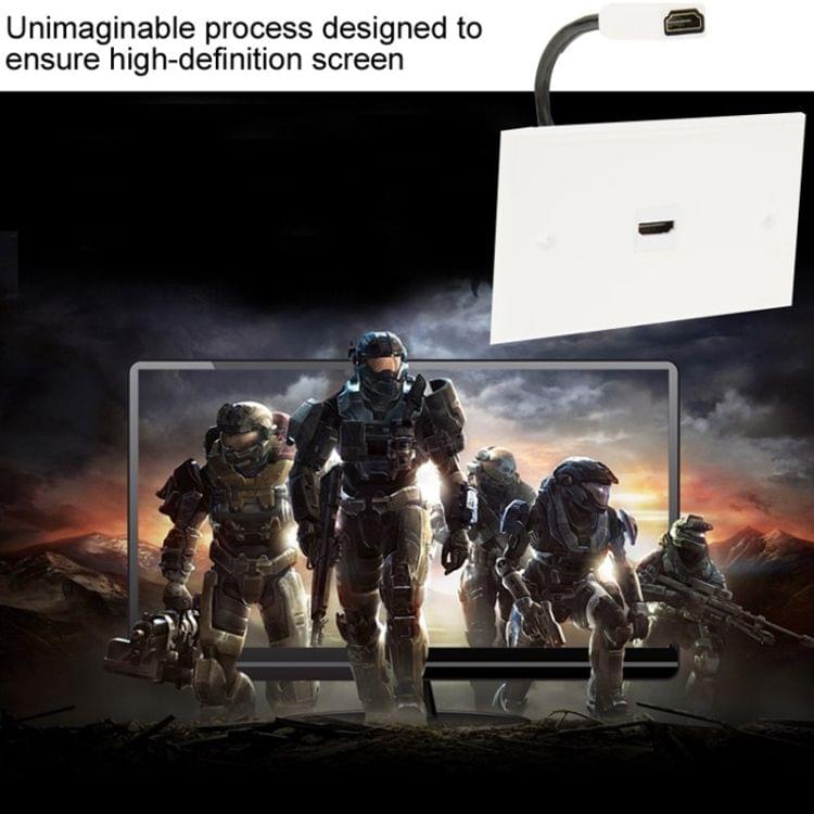HDMI Female to HDMI Female Cable Wall Plate Panel, Cable Length: 18.5cm