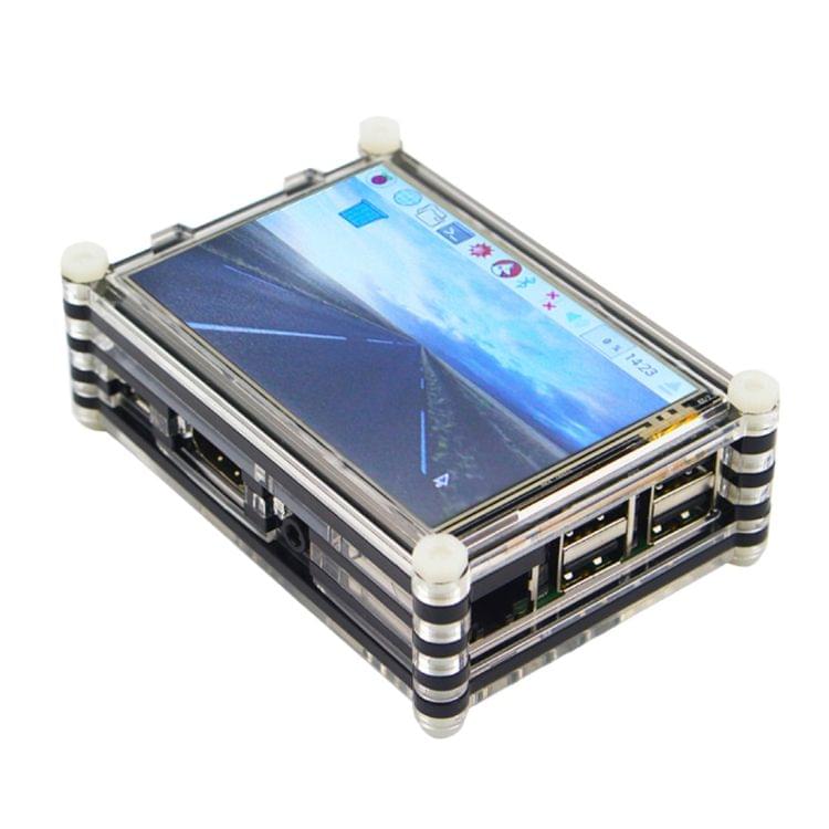9 Layers Acrylic Box Shell Case with Cooling Fan Hole for Raspberry pi 3(Black)
