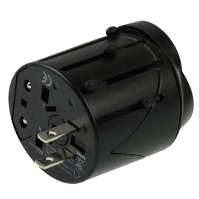 All in 1 EU + AU + UK + US Plug Travel Universal Adaptor, Size: 60 x 58 x 56mm(Black)