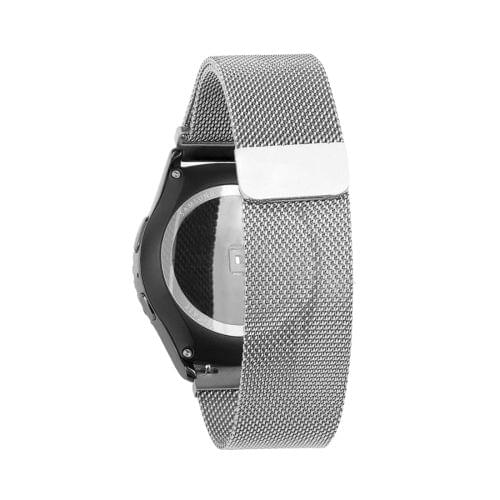 For Samsung Gear S2 Classic / S2 Watch Loop Magnetic Closure Clasp Stainless Steel Watchband(Silver)