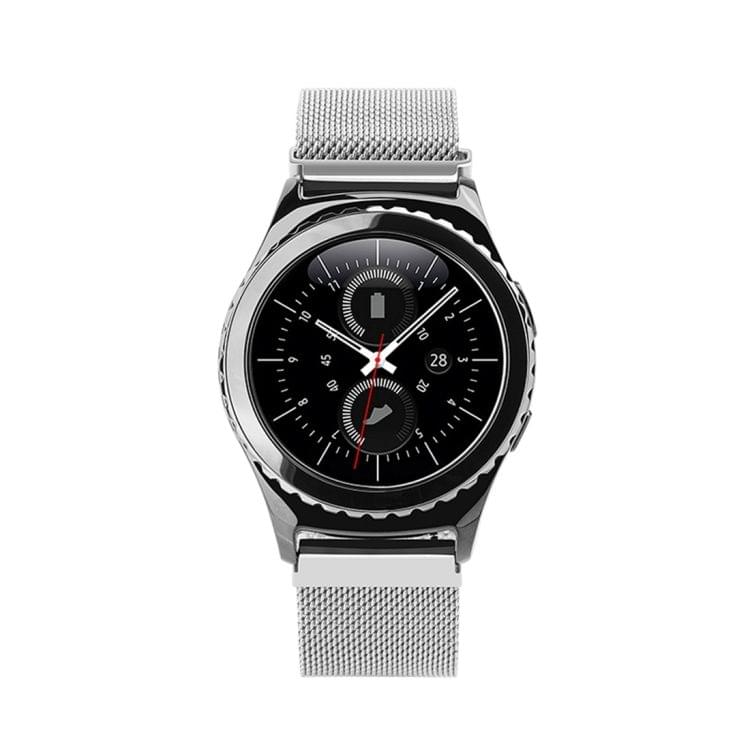 For Samsung Gear S2 Classic / S2 Watch Loop Magnetic Closure Clasp Stainless Steel Watchband(Silver)