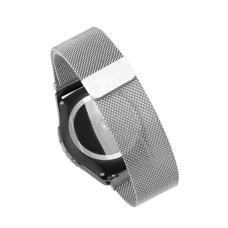 For Samsung Gear S2 Classic / S2 Watch Loop Magnetic Closure Clasp Stainless Steel Watchband(Silver)