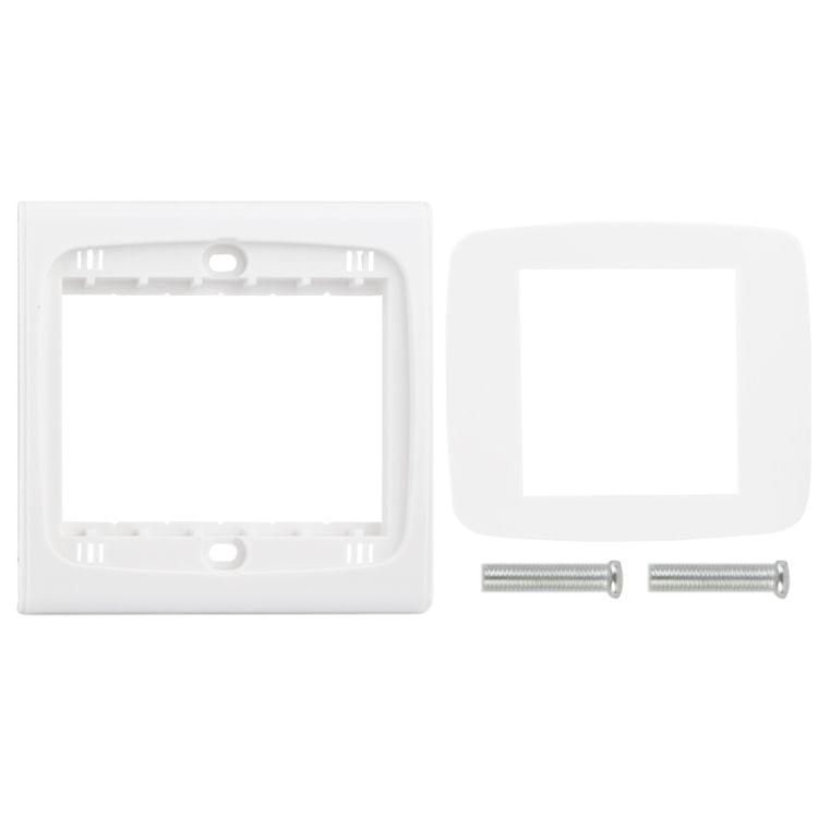 Wall Plate with Screw for Blank Inserts - 3 Hole, Use around the world(White)