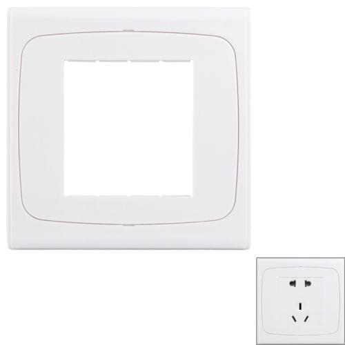 Wall Plate with Screw for Blank Inserts - 3 Hole, Use around the world(White)