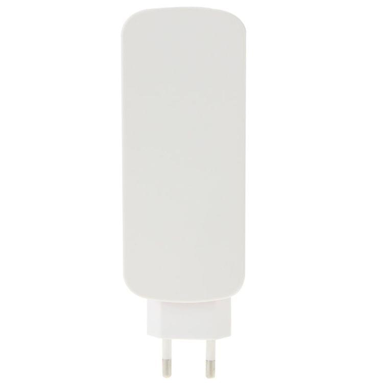 EU Plug Colorful 3 in 1 Dual USB Universal Power Socket, 2.1A Output, Cable Length: 1.5M(Magenta)