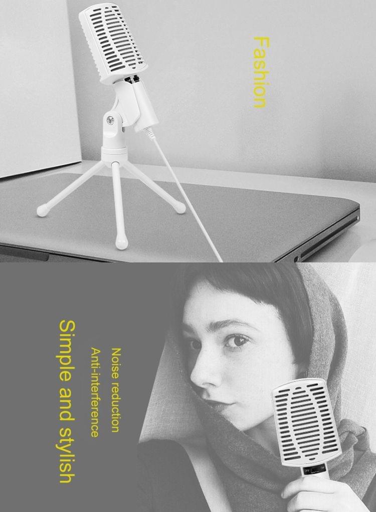 Yanmai SF-940 Professional Condenser Sound Recording Microphone with Tripod Holder, Cable Length: 2.0m