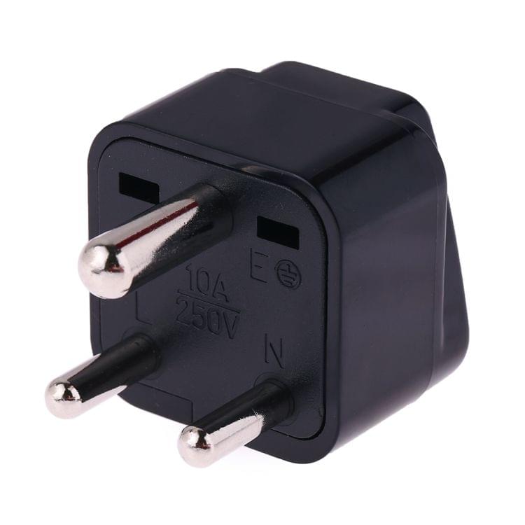 Portable Universal Socket to (Small) South Africa Plug Power Adapter Travel Charger (Black)