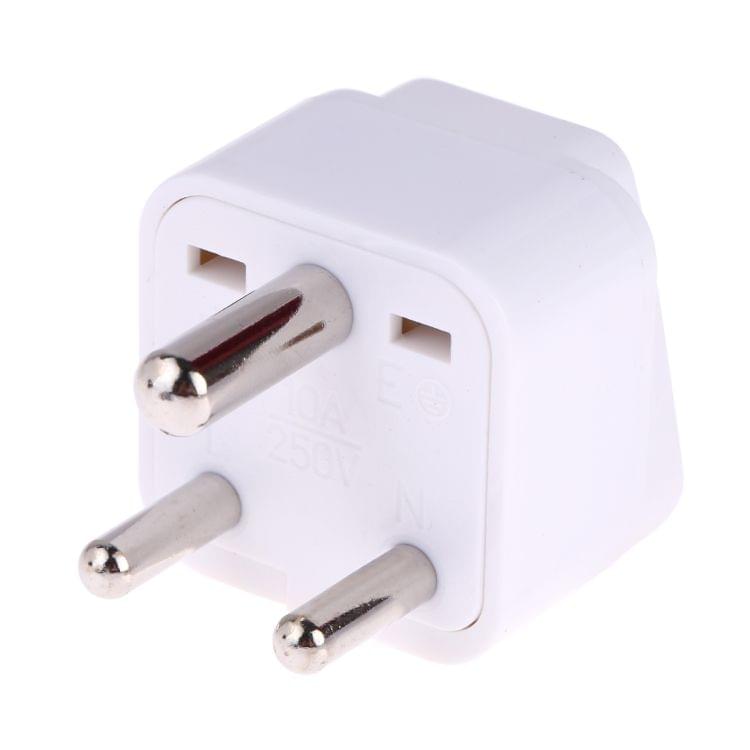 Portable Universal Socket to (Small) South Africa Plug Power Adapter Travel Charger (White)