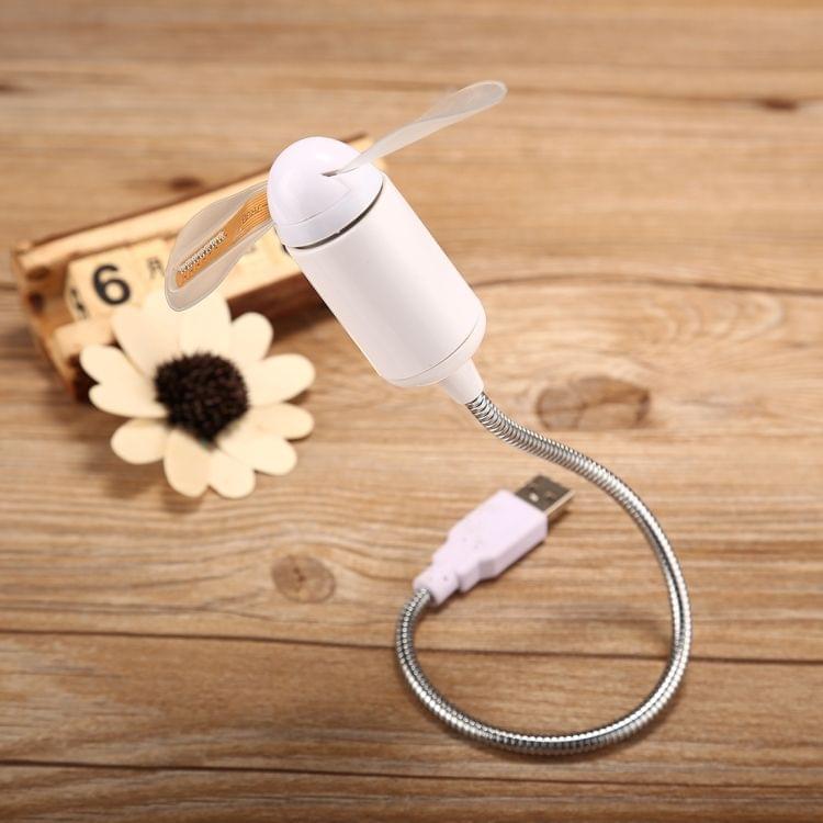 USB LED Colored Flash Word Mini Fan with Switch (Blue Flash Word)