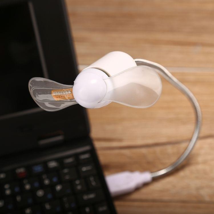 USB LED Colored Flash Word Mini Fan with Switch (Blue Flash Word)