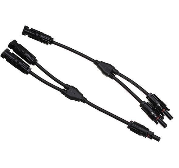 1 Pair MC4 Branch Y Adapter Connectors M/M/F and F/F/M for Solar Panels Cable(mc4)