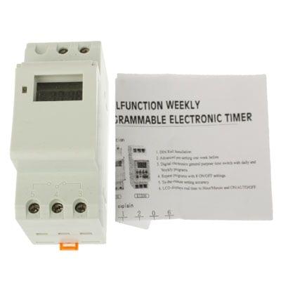 Multifunction Weekly Programmable Electronic Timer(White)