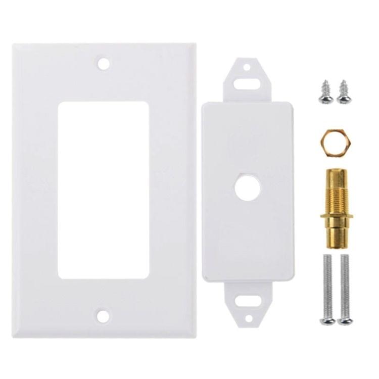 RCA Female Plugs Wall Plate Panel