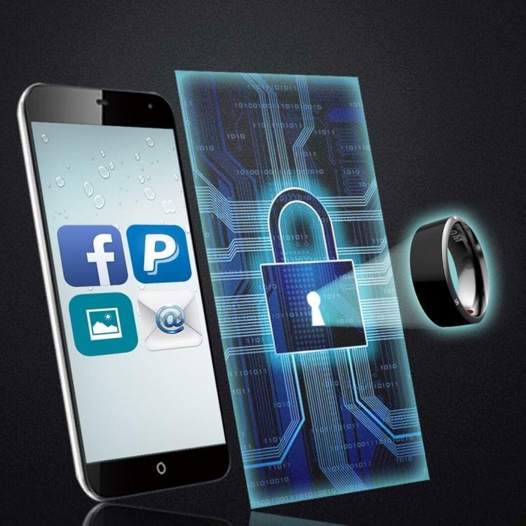 JAKCOM R3 Metallic Glass Smart Ring, Waterproof & Dustproof, Health Tracker, Wireless Sharing, Inner Perimeter: 54mm
