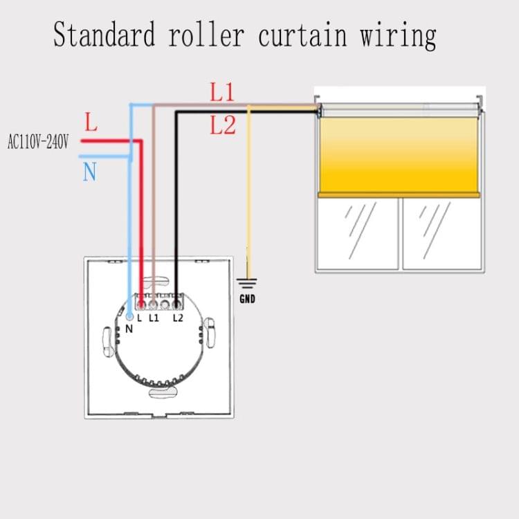 SM-SW101-C Wifi Smart Touch Curtain Wwitch Voice Control by Alexa and Google Phone Control For Electric Curtain Motor