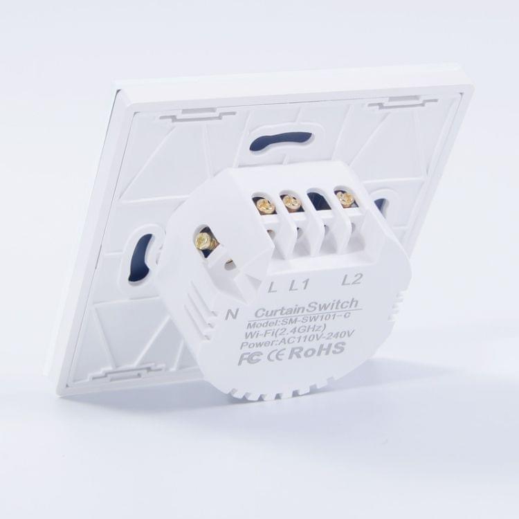 SM-SW101-C Wifi Smart Touch Curtain Wwitch Voice Control by Alexa and Google Phone Control For Electric Curtain Motor
