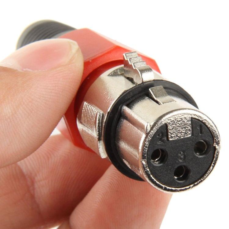 3 Pin XLR Female Plug Microphone Connector Adapter