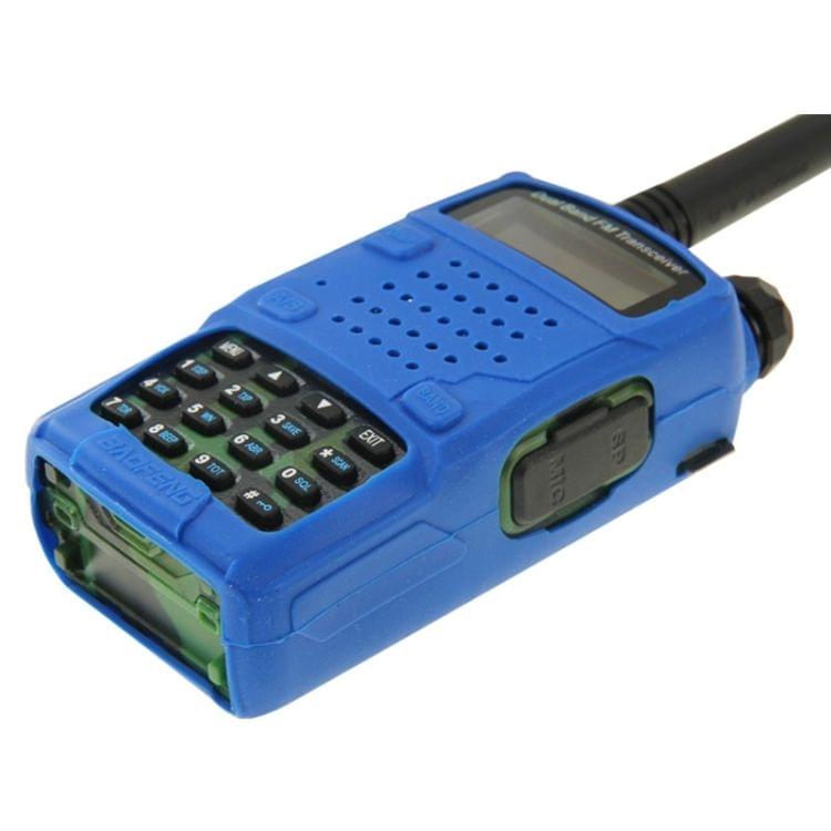 Pure Color Silicone Case for UV-5R Series Walkie Talkies(Blue)