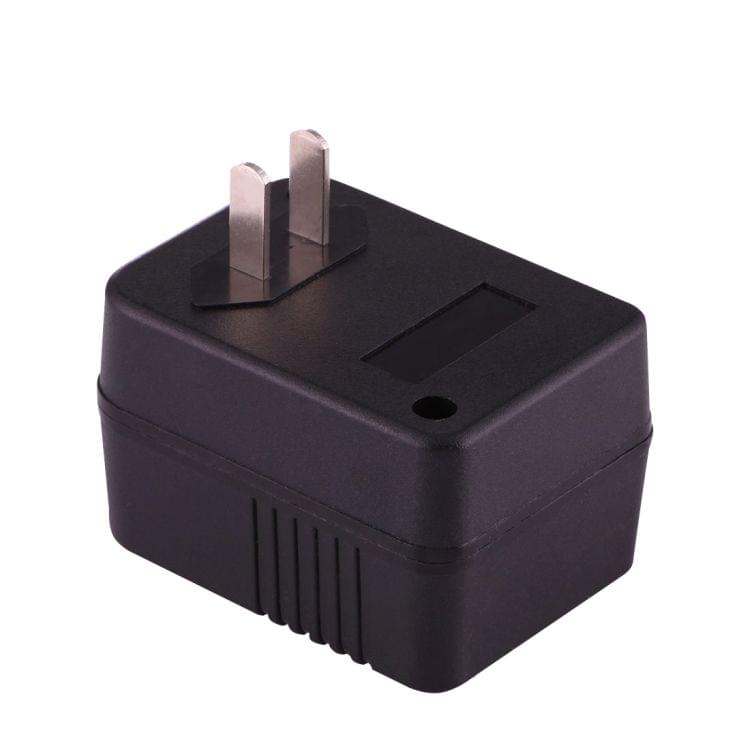 110V to 220V 50W AC Power Socket Adapter,  EU/US Plug to US Plug(Black)