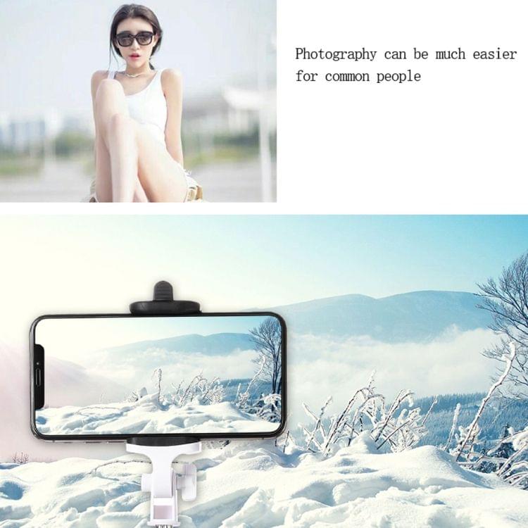 K08 Portable Foldable Wireless Bluetooth Shutter Remote Selfie Stick for iPhone and Android Phones, Tripod is not Included(Black)