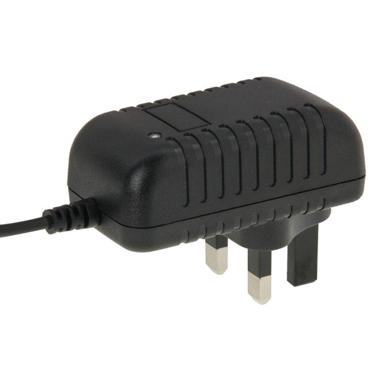 UK Plug AC 100-240V to DC 12V 1A Power Adapter, Tips: 5.5 x 2.1mm, Cable Length: about 90cm(Black)