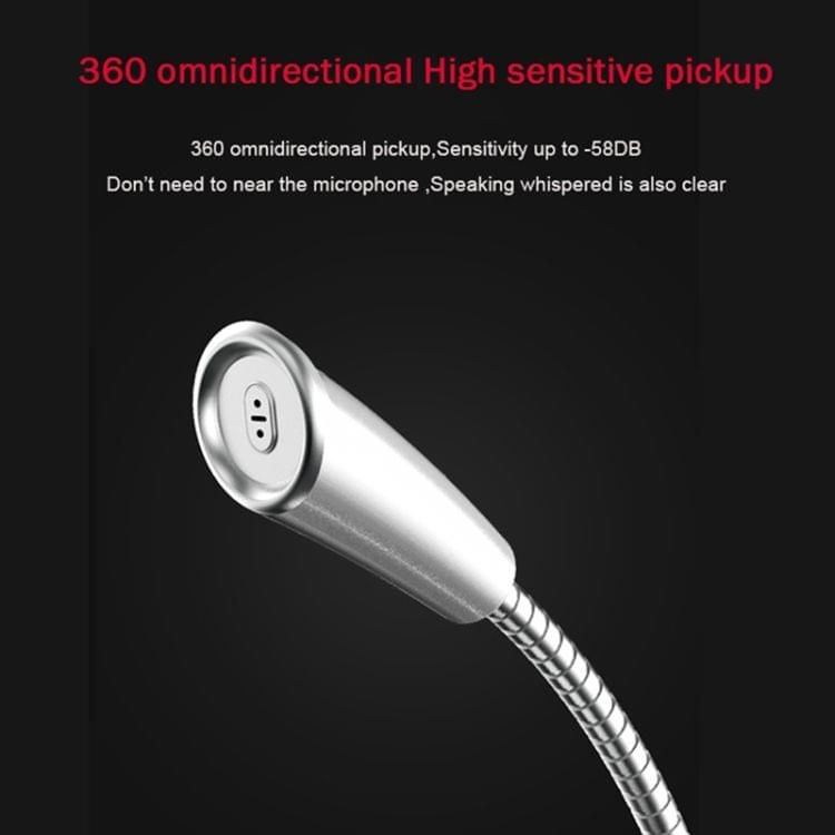 BK Desktop Gooseneck Adjustable 3.5mm Plug Wired Omnidirectional Mic Audio Microphone