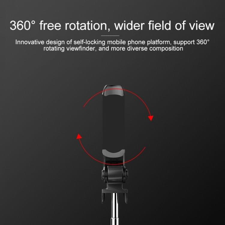 XT-09 Multi-function Live Broadcast Mobile Bluetooth Self-timer Pole Tripod (Black)