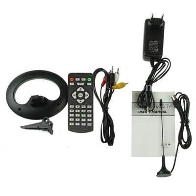 NS701 7.5 inch TFT LCD Color Analog TV with Wide View Angle, Support SD/MMC Card, USB Flash Disk(Black)