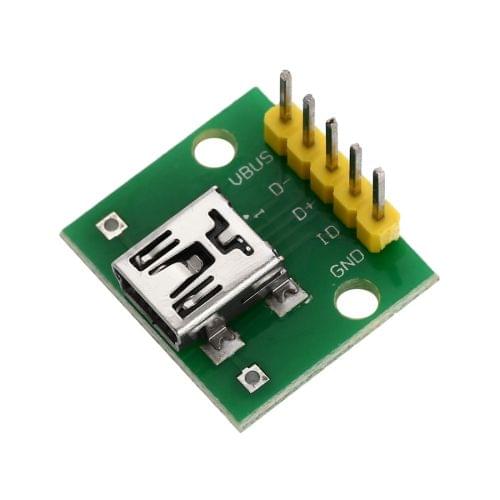 Mini USB to 2.54mm DIP 5P Adapter Module for Breadboard