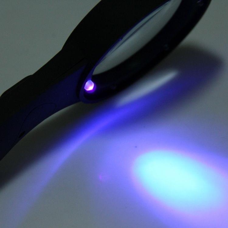 600559 4X Visual Magnifier with LED Light for Tablet & Mobile Phone Repair / Aid / Seniors, with Currency Detecting Function(Black)