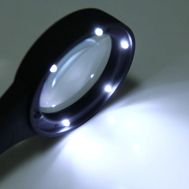 600559 4X Visual Magnifier with LED Light for Tablet & Mobile Phone Repair / Aid / Seniors, with Currency Detecting Function(Black)