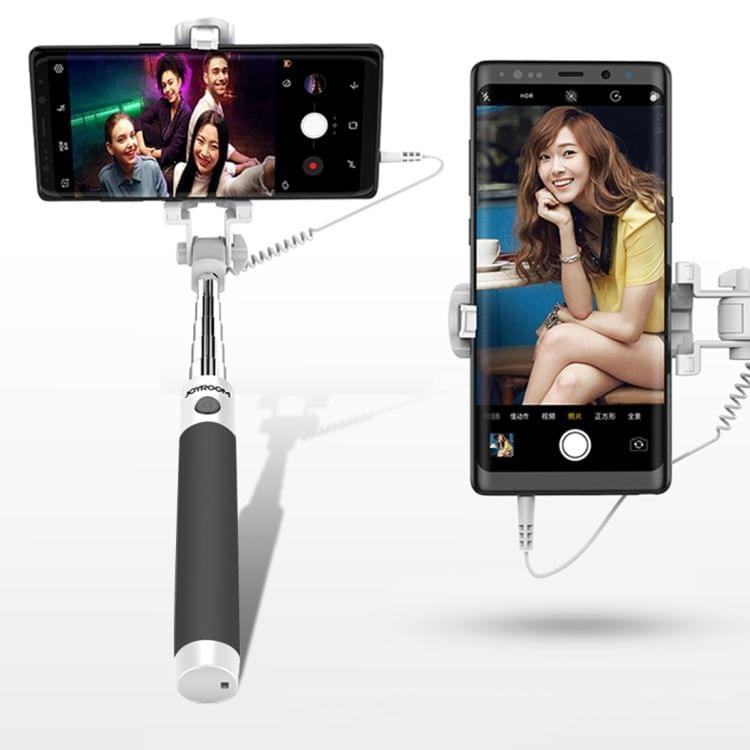 JOYROOM ZB14 Hand Grip Monopod Wired Control Telescoping Selfie Stick(Black)
