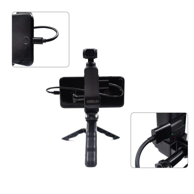 STARTRC ABS Handheld Mobile Phone Fixed Tripod Set with 8 Pin Data Cable for DJI OSMO Pocket