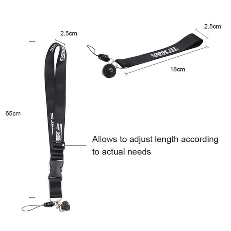 STARTRC Hand Strap Hanging Wrist Strap Lanyard With 1/4 Screw for DJI Osmo Action / Insta360 ONE X(Red)